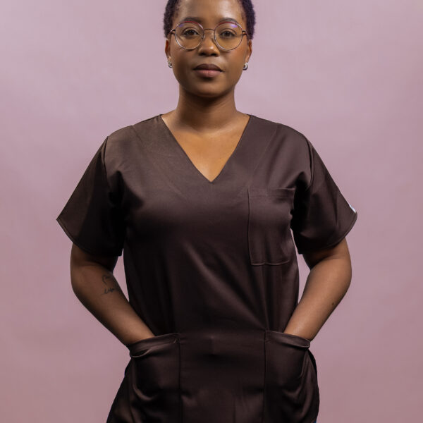 Espresso Scrub Top
