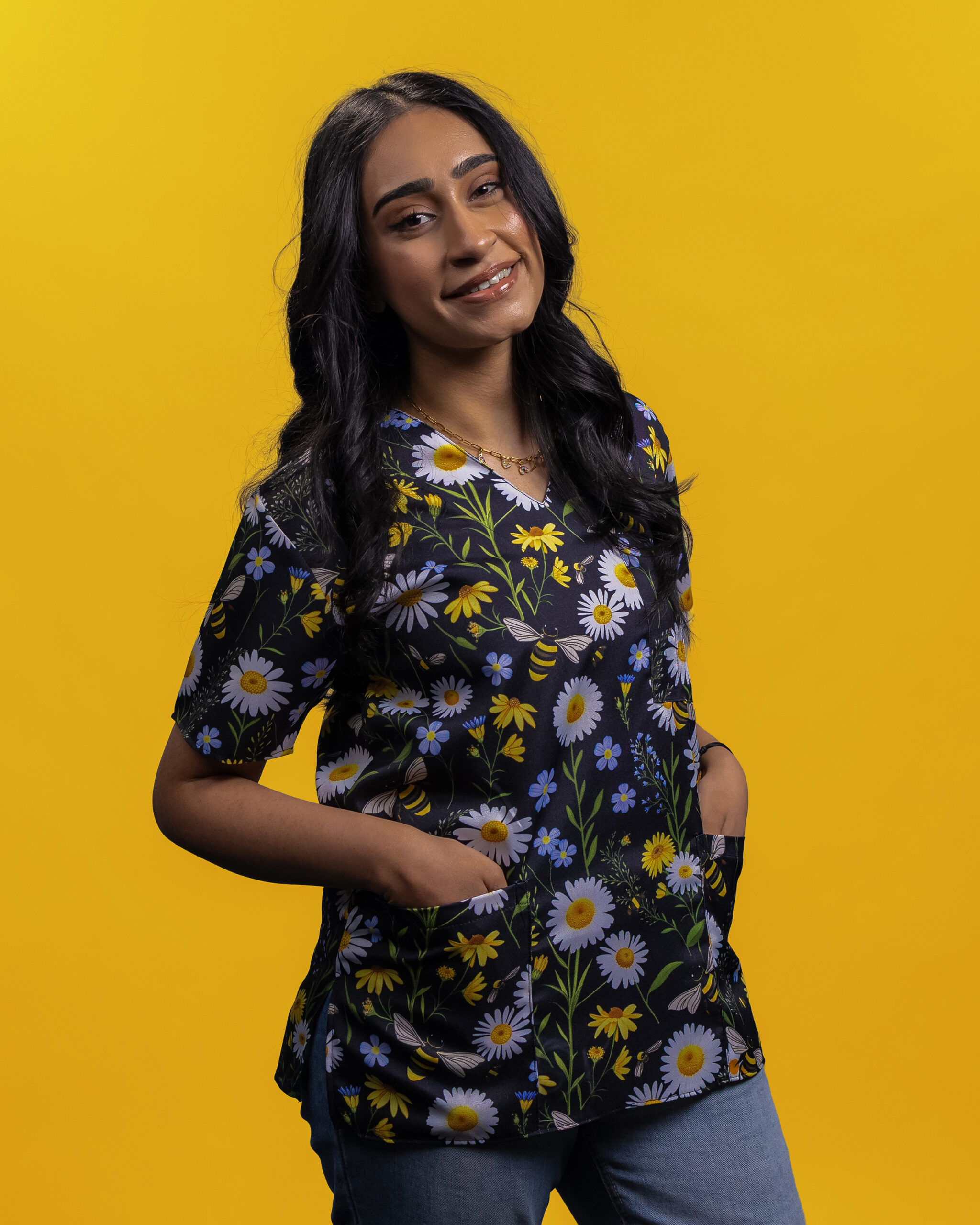 Busy Bees (in Black) - Elevate Your Style with Simply Scrubs SA - Image 3